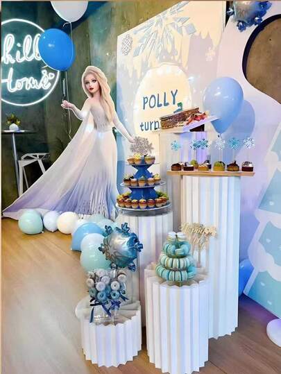 Juego de pedestal de cartón, soporte de pilar plegable, accesorios de boda, soporte de columna de exhibición de piso, caja de pedestal DIY con placa superior redonda, cilindro de papel plegable, pedestal de boda, soporte para pastel de cumpleaños, soporte para flores, Material: Papel, Puede soportar 20 kg