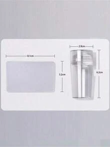 Set de 2 piezas de herramientas de estampado y raspado de uñas de silicona francesa con raspador grande transparente, herramienta de transferencia de pintura de silicona - transparente - Ver 8