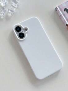 1pc Cute Solid Color Matte Large Hole Full Coverage TPU Shockproof Phone Case Compatible With Apple 17/16/15/14/13/12/11/XSMAX/X/XS/XR/7PLUS/8PLUS/7/8 - 款式2(1pc) - 查看 3