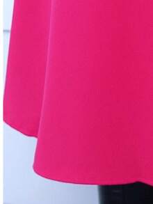 Tailored Midi A-Line Skirt With Belt - Hot Pink - View 3