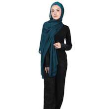 Modal Cotton Hijab Scarf For Women With Undercap Set,TealBlue - TealBlue - View 4