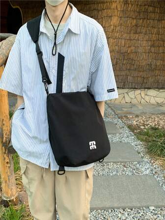 1. Fashion Backpack, Large Capacity, Casual Crossbody Bag, Multiple Carrying Ways, Multi-Pocket, Men's Backpack, Solid Color, White, Black, Khaki, High School/College Student Backpack, Minimalist, Crossbody Bag, Shoulder Bag, Backpack