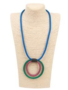 MARLIWOO 1 Piece Simple Hollow Pendant Necklace, Vintage Casual Style Fashion Accessory For Women - Multicolor - View 9