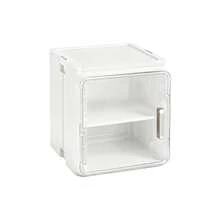 Coffee Cup Organizer – Space-Saving Storage Cabinet With Protective Cover – Ideal For Kitchens, Offices, And Pantries - White, Small - View 1