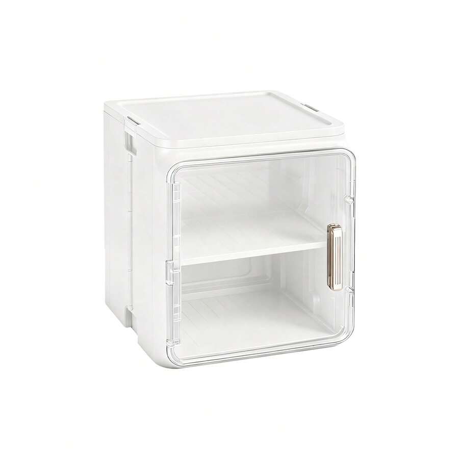 Coffee Cup Organizer – Space-Saving Storage Cabinet With Protective Cover – Ideal For Kitchens, Offices, And Pantries - White, Small - View 1