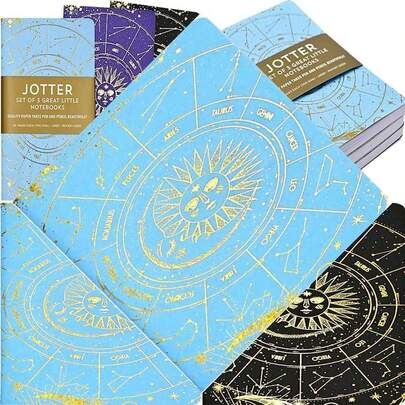 Celestial Jotter Notebooks For Various Scenarios (3 Pack), With Features Like [Mention Specific Features Here If Any]