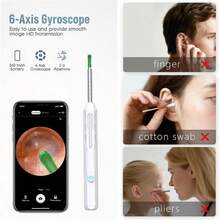 GSYY Ear  Removal Eye Cleaner With Camera 1080P Earscope 6 LED Lig Eaing Kit With Sage Base 12 Ear Oon Ideal For He Use And Travel Convenient And  Ear Care Solun For Wen And Men - trắng - Xem 5