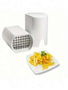 1pc Manual Cucumber/Potato Slicer, Creative Fruit & Vegetable Chopper, Kitchen Gadget For Slicing, Dicing, Shredding Onion, Potato, Fruit - White - View 4