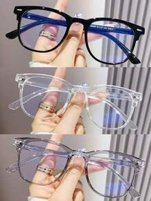 3/Pcs/2pcs/1pc Glasses, Computer Reading/Gaming/TV/Phones Glasses For Women Men,Anti Eyestrain - Transparent - View 11