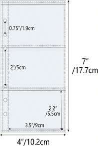 NatSumeBasics 20 A4 Binder 2 Pocket, 6" X 8" Sheet Protectors Clear Binder Sleeves For A4 Binder Notebook Folder Organizer (2 Pockets) - ColorI - View 3