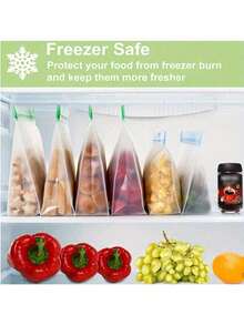 Reusable Silicone Food Storage Bags, Leak-Proof Reusable Freezer Bags, Travel/Home Food Preservation Bags - 1 Reusable Gallon Bag/1 Reusable Sandwich Bag/1 Reusable Snack Bag () - Multicolor - View 8