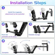 适用于 MetaQuest 2/3/3S FPS 射击游戏的最新虚拟现实配件，枪托支架，控制器手柄游戏扩展道具 VR 手柄控制器配件，增强 VR 游戏体验，感恩节/万圣节/圣诞节/朋友生日礼物，虚拟现实游戏，VR 射击游戏，沉浸式游戏体验，精准握持，射击游戏附加组件，控制器配件 - 黑色 - 查看 6