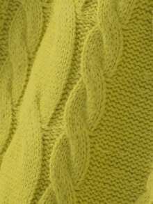Autumn/Winter Women's Plus Size Round Neck Pullover Knit Long Sleeve Top - Matcha Green - View 4