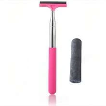 Extendable Car Window Cleaning Brush - (Comes With 1 Microfiber Car Cleaning Cloth), Portable Manual Squeegee With Ergonomic Handle, Durable Bristles For Quick Cleaning, Suitable For Rearview Mirrors, Non-Electric Design, Car Cleaning Accessory, Car Window Scraper - Multicolor - View 9