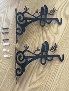 حامل جداري معدني للزهور، خطاف معلق، حامل جداري، ديكور منزلي معدني، ديكور خارجي - متعدد الألوان - مشاهدة 6