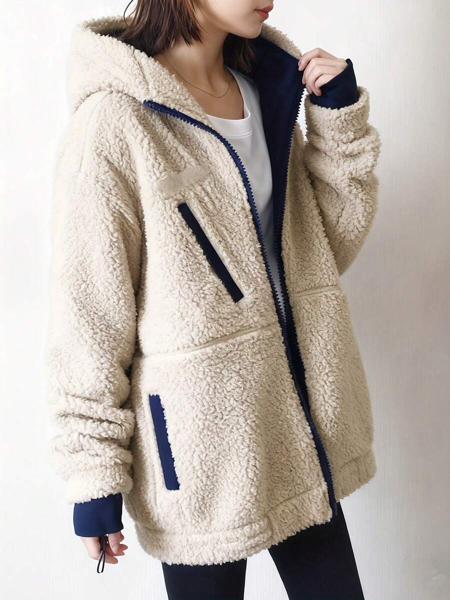 Women Trench Coats - Apricot - View 1