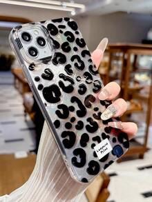 奢华豹纹贝壳纹理手机壳，兼容 16/15/14/13/12 Pro Max/11/17/17 Pro/17 Pro Max，时尚防震后盖 - 字母紋 - 查看 4