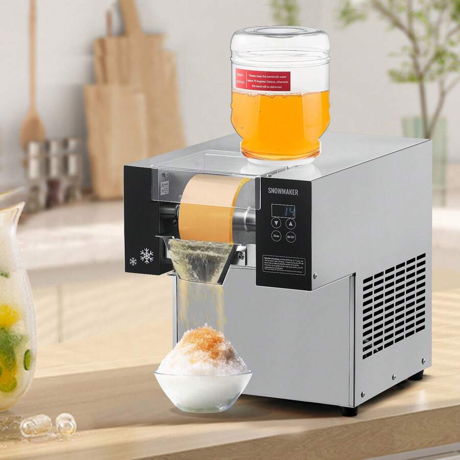 Máquina comercial de hielo en forma de copo de nieve de 176 lb/24 h, de acero inoxidable, para helados - 176 libras - Ver 1