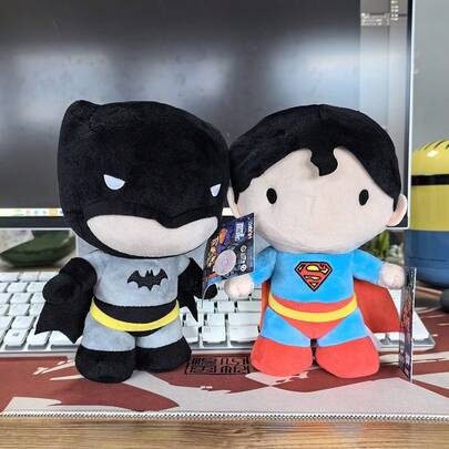 Justice League 20cm Juguete de peluche suave de la Liga de la Justicia Batman Superman, muñecos de dibujos animados lindos de la película, regalos creativos de Navidad