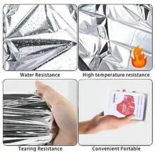 Kit de survie Couverture thermique d'urgence Manta termica extérieure Couverture de survie imperméable Rideau de sauvetage d'urgence en aluminium Couverture militaire et couverture thermique de survie en aluminium Couvertures de camping parfaites pour l'extérieur, la randonnée, les marathons - A - Voir 6