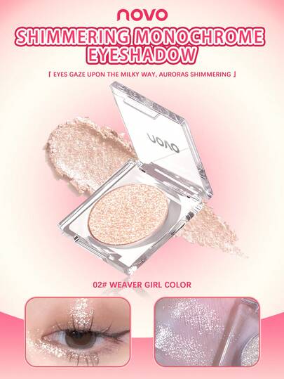 NOVO 纯色闪光眼影，柔软顺滑的哑光底妆，珠光荧光笔，适合日常、派对、舞会、生日、万圣节、圣诞节等