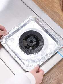 10/30/50pcs Gas Stove Oil-Proof Pad, Kitchen Stove Anti-Fouling Mat, Gas Stove Cover, Stove Protector, Thickened Aluminum Foil Gas Stove Circle, Stove Cleaning Tray, High Temperature Resistant Gas Stove Waterproof And Oil-Proof Cover - Multicolor - View 7