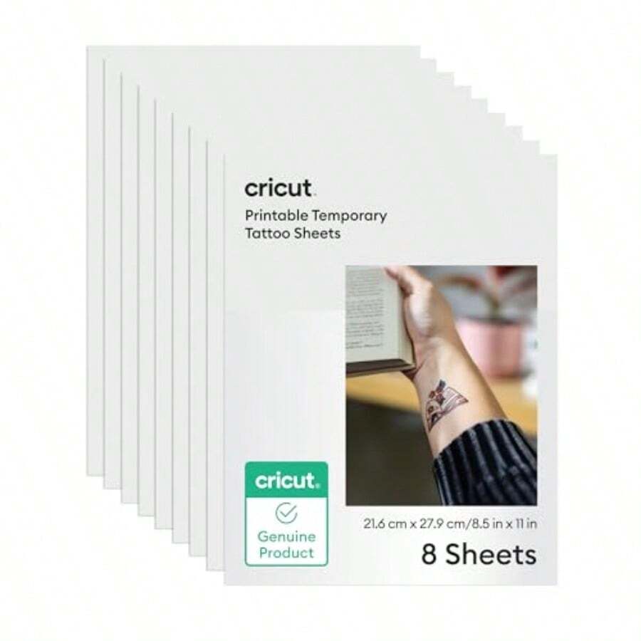 Papel de tatuaje temporal imprimible GSYY Cricut® para impresoras de inyección de tinta - 8.5 pulg. X 11 pulg. 8 unidades - Carne - Ver 1