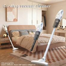 无绳立式吸尘器，吸力强劲，清洁头可更换，适用于各种难以触及的区域，2000mAh，7.4V - 桿式-白色5件套 - 查看 9