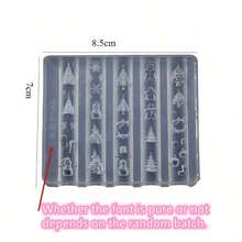 1个圣诞雪人圣诞树3D亚克力美甲模具DIY美甲硅胶模具圣诞树雪人麋鹿吊坠美甲 - 彩色 - 查看 9