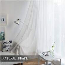 Solid Color Sheer Curtains, Set Of 2, Each 40 Inches Wide X 98 Inches Long, Rod Pocket Style, Suitable For Living Room And Bedroom - Tangerine Brown - View 2