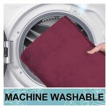 Memory Foam Bath Mat 47x24, Extra Soft And Absorbent Bathroom Mats, Non Slip Washable Carpet For Floor, Shower And Tub, Burgundy - 多色63 - 查看 6
