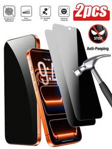 2片装隐私钢化玻璃屏幕保护膜，兼容 17 Pro Max [真正的28°隐私保护] [9H硬度] [易于安装] 兼容17/15/16/14/11/12/13 Pro Max/Xs/Xr/7/8 - 黑色 - 查看 20