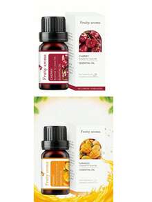 1 Bottle 10ml Fruit Scented Essential Oil - Premium Fragrance For Diffuser, Humidifier And Aromatherapy - Pineapple, Raspberry, Sweet Orange, Lemon, Cherry, Grapefruit, Semi-Ripe Peach Scents, For Relaxation And Mood Uplift, Birthday/Graduation Gift - Multi-flavor - View 52