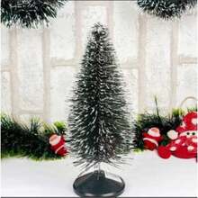 KIT 3 Pinherinho Árvore de Natal Nevada 25cm de Mesa Decorada Enfeitada Lindos Enfeites Natalinos - Verde - Visão 3