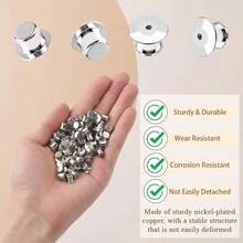 10/20/30/50个装锁扣式背扣，锁扣式别针背扣，用于DIY徽章、胸针的锁扣式背扣 - 彩色 - 查看 8