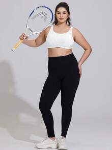 Wingslove Plus Size Wireless Sports Bra With Adjustable Wide Strap, Provides High Support For Large Busts, Perfect For Yoga And Workouts - White - View 6
