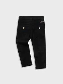 带字母刺绣的男童编织休闲裤，返校服装