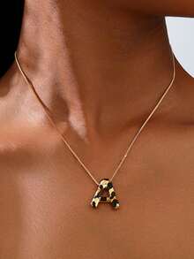 1pc Fashionable Hot-Selling Simple Alphabet Pendant Collarbone Chain Necklace - Letter - View 6