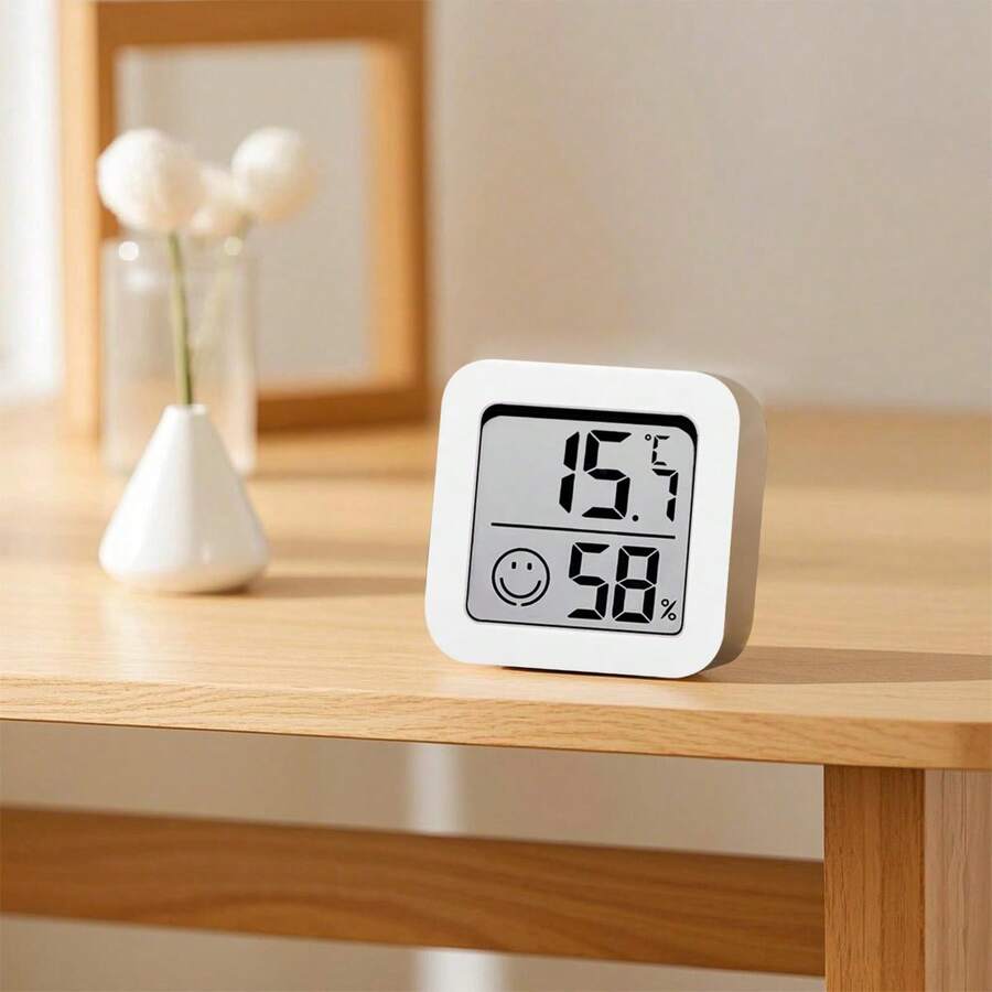 Smiling Face Indoor Thermometer Hygrometer Digital Room Temperature And Humidity Monitor, With Humidity Temperature, Fast Refresh, ℃ Function, Suitable For Home, Office, Bedroom - Operation, Humidity Meter, Indoor Environment Control, Fashionable Design, Compact Sensor, Durable Structure, Precise Sensor, Humidity Monitor, Climate Tracker, Home Comfort Care - Perfect For Creating A Cozy Atmosphere In The Bedroom - Multicolor - View 1