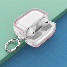 Transparent Anti-Drop Protective Case For 2/1, Soft Shell Compatible With Apple Pro 2, 3 Bluetooth Earphone - Pink - View 3