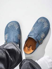 Men's Fashionable Outdoor Beach Casual Comfortable Sandals, Summer - Màu xanh lam - Xem 5