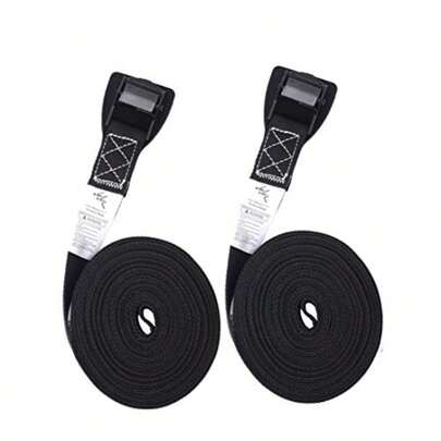 Lashing Straps With BucklesAdjustable Kayak Tie Down Straps Padded Cam Buckle Cargo Strap Roof Rack Cinch Strap For Cargo Luggage Motorcycles Truck SUV Car Roof Rack  Surfboard