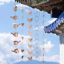 1pc Lotus Lilies Hanging Pendant For Home And Garden Decoration Metal Rain Chains For Gutters And Gutters Chains