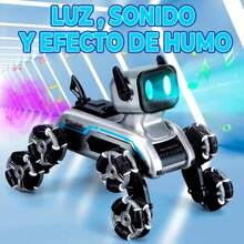 ELE-GATE Robot de Juguete RC Perro 8WD con Control Remoto, Luces LED RGB, Sonido y Humo - Multicolor - Ver 9