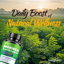 MEGNETA Moringa Capsules - 12000mg Pure Moringa Powder, Rich In Antioxidant, Energy, Light Beige Health, Gut Health, Immune, 60 Capsules - Ba chai - Lựa chọn tốt nhất - Xem 7