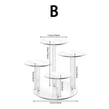 1 pieza Soporte de exhibición de perfume de acrílico transparente, estante de almacenamiento y exhibición, figura decorativa, postre, exhibición de perfume para el hogar, la tienda, la decoración de fiestas - Multicolor - Ver 7