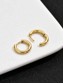 1对925银针耳环，耳挂，耳孔，耳骨环，简约美观，适合男孩女孩佩戴