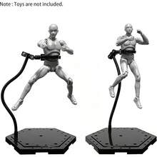 TendenciaBase de exhibición para figuras de acción NovaViva con brazo de soporte metálico ajustable, base de soporte para exhibición de figuras de acción compatible con HG RG SD SHF Gundam 1/144 juguete conCalidad premium - 2pcs Negro - Ver 9
