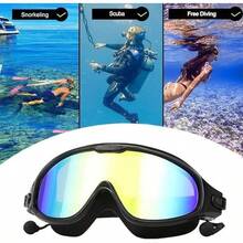 Gafas de Natación, Goggles Antiniebla UV para Adultos, con Protección UV Lentes, Gorro de Natación, Auriculares, Clips para la Nariz y Caja - Pago - Ver 2