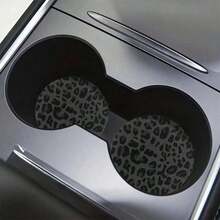 2PCS Car Leather Coaster Car Interior Decoration Non-Slip Coaster Super Water Absorption Universal - D138 - View 4
